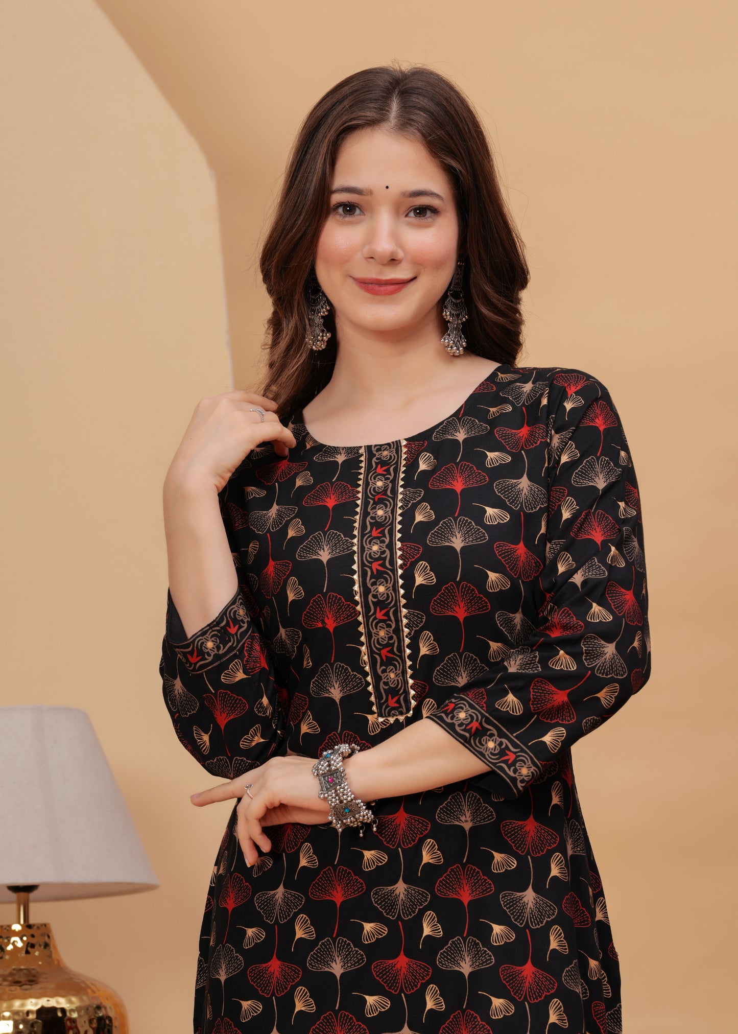 Women Fit and Flare Black Midi/Calf Length Dress
