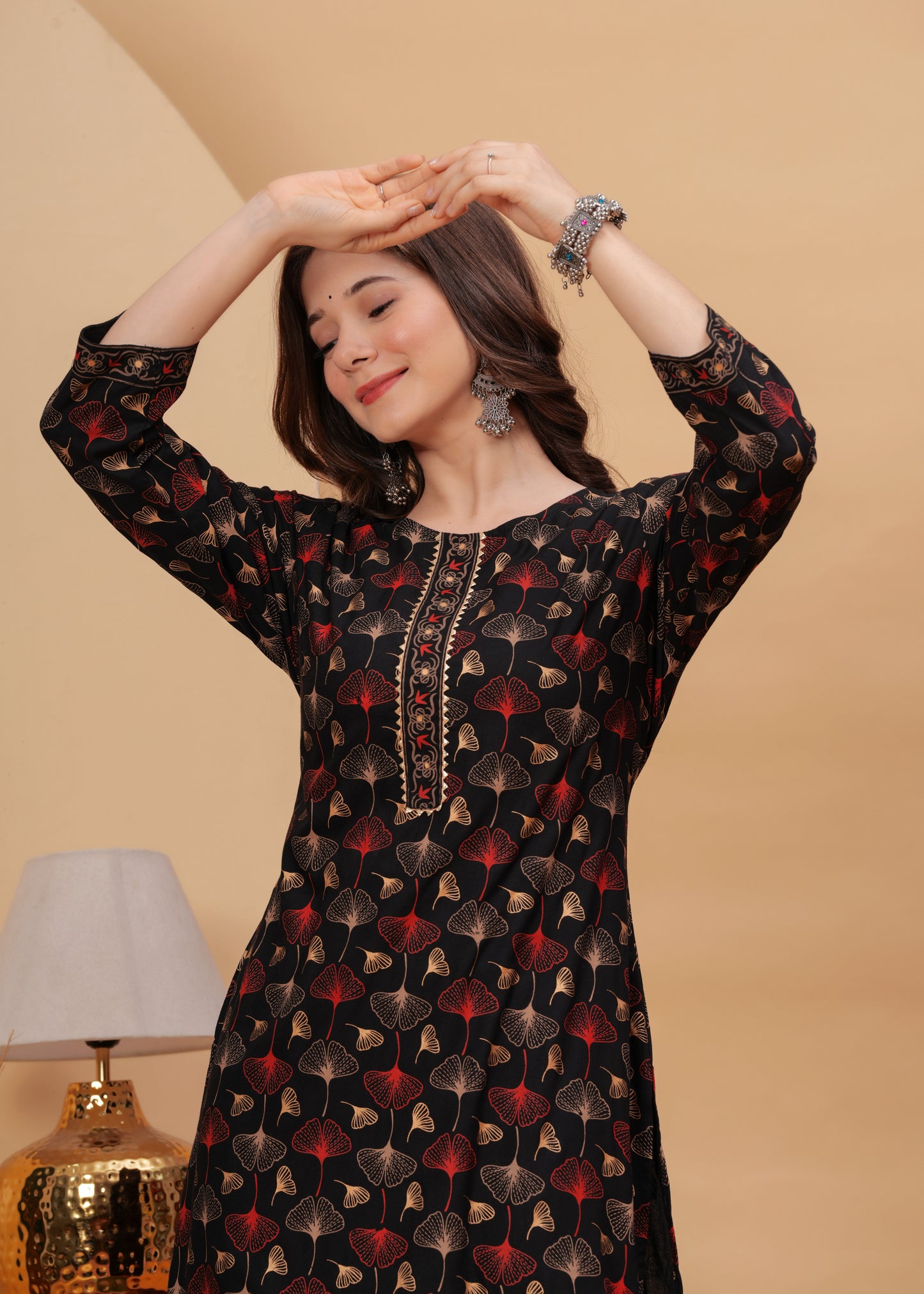 Women Fit and Flare Black Midi/Calf Length Dress
